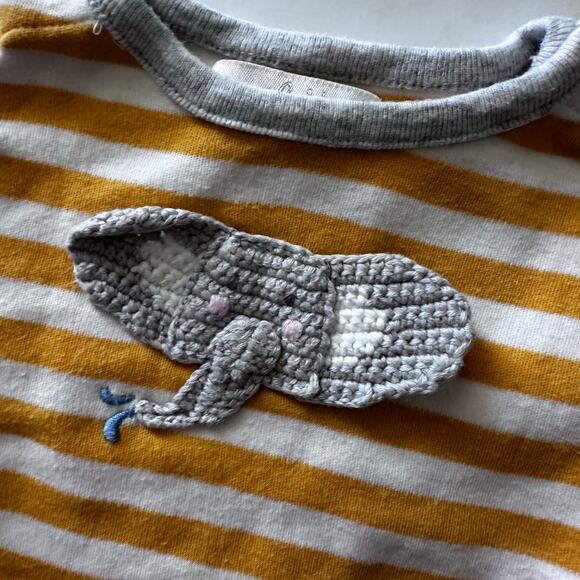 Albetta Kid's Elephant Crochet Striped Cotton Playsuit 0-3M - Picture 3 of 3